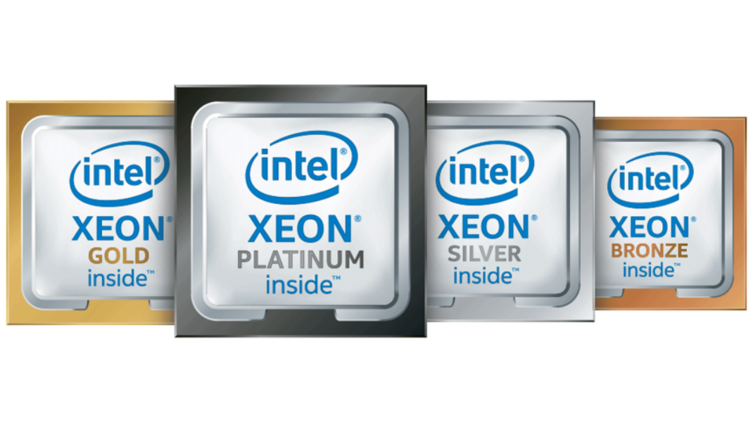 Intel Xeon processors - platinum, gold, silver and bronze